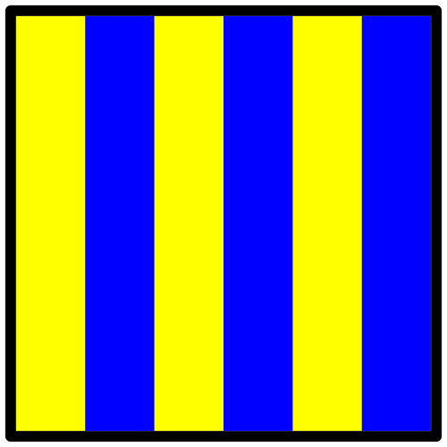 Bandeira de sinal em duas cores