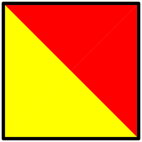 黄色和红色海军旗帜