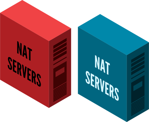NAT server vektor image