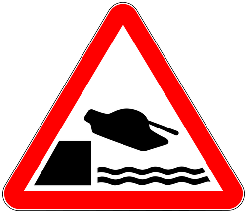 Simbolo di riva del fiume vettore stradale