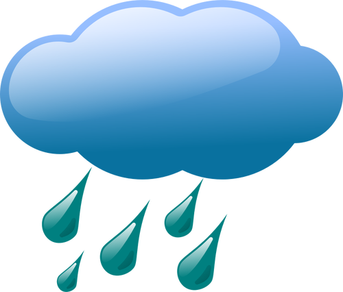 בתמונה וקטורית של תחזית מזג האוויר סמל צבע עבור סקיי הגשמים