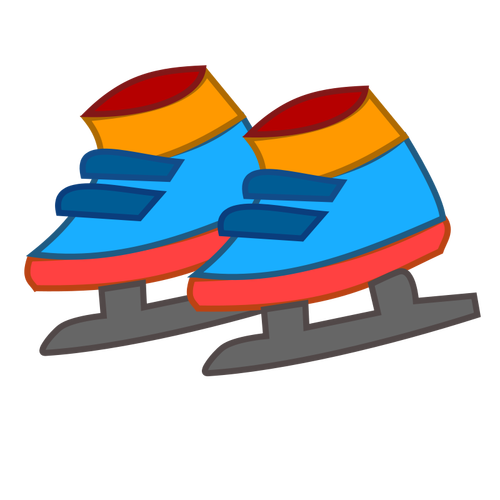 图溜冰鞋矢量剪贴画