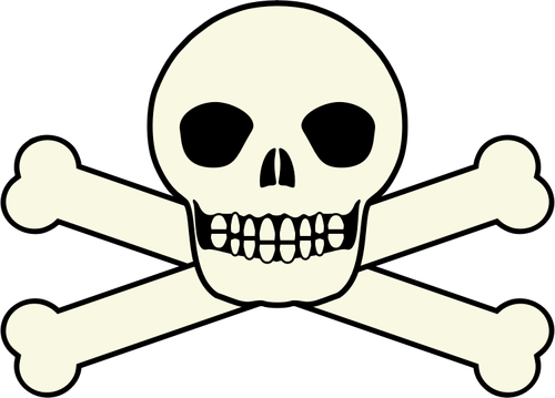 Pirati tradizionale bandiera ClipArt vettoriali di cranio
