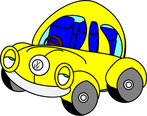 Vektor-Bild des VW Käfer mit Augen