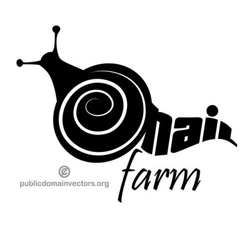 Concept de logotype ferme escargot