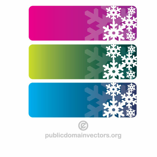 Winter banner vectors