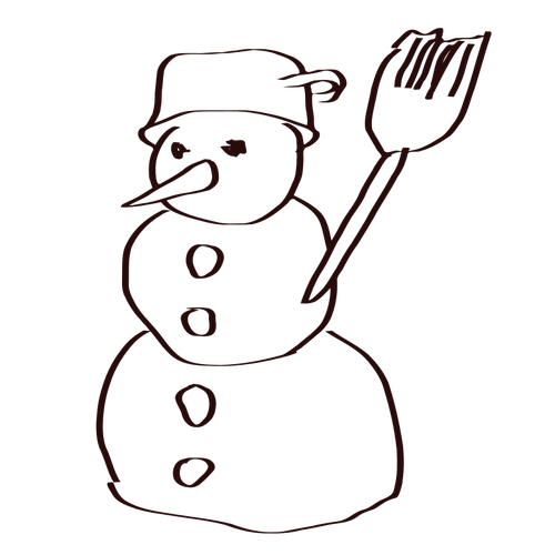 En snømann
