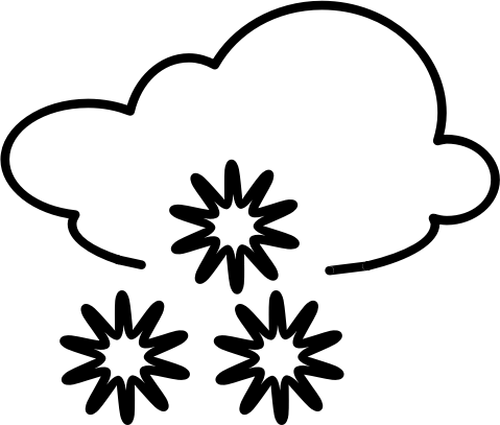 סמל חלוקה לרמות תחזית מזג האוויר האיור וקטורית שלג