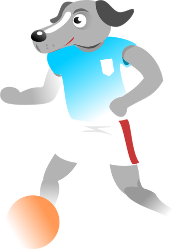 Fotbal câine vector imagine