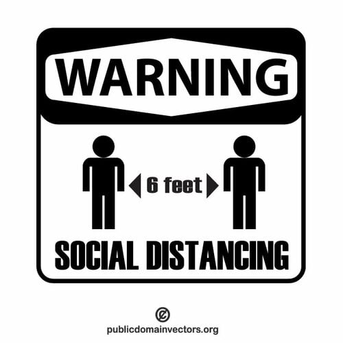 Sosyal uzaklaştırma işareti