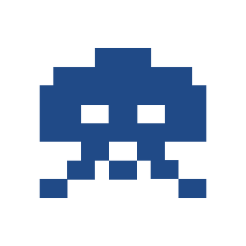 Spaţiu invadatori pixel arta pictograma vector imagine