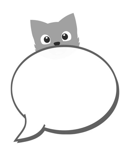Воздушный шар речи с кошкой