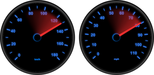Vektor grafis dari speedometers