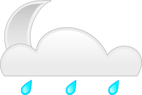 גרפיקה וקטורית סימן ענן גשום בצבע פסטל