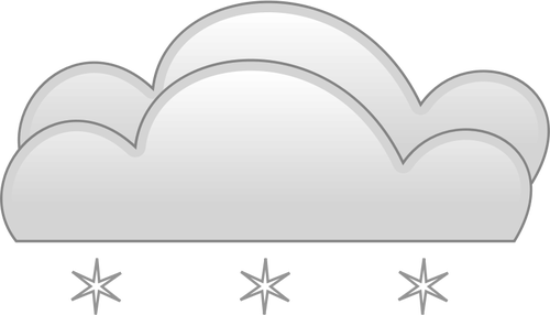 Grafica vectoriala de pastel colorate overcloud semn de zăpadă