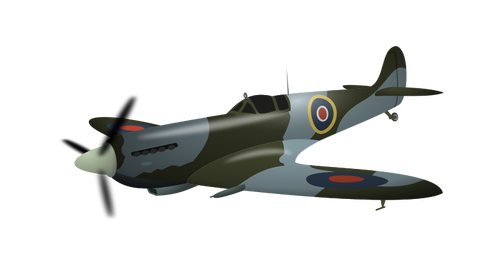 Ilustración de vector de avión de Supermarine Spitfire