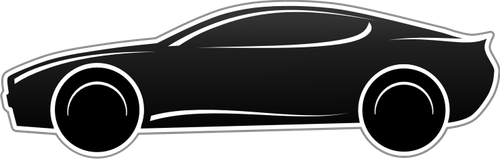 Samochód sportowy w czerni i bieli wektor clipart
