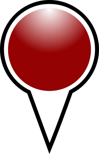 Map pointer crimson color vector illustration