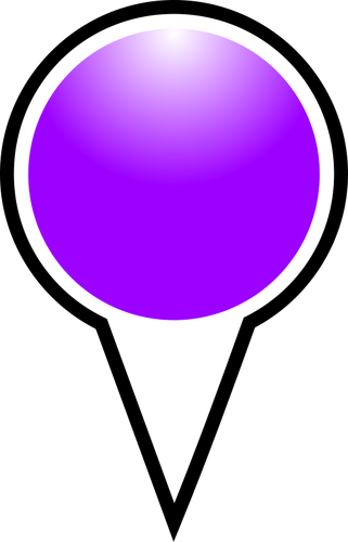 Kartta-osoittin violetti värivektori kuva