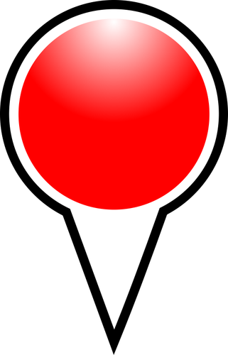 Carte de pointeur couleur rouge vector clipart