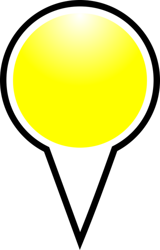 Карта указатель желтый цвет векторное изображение