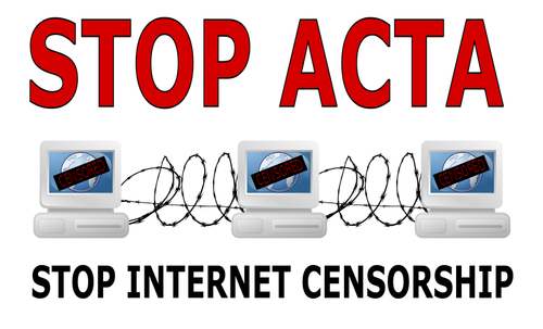 Stopp ACTA vektor image