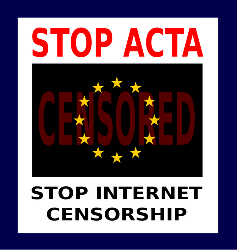 Grafis vektor tanda berhenti ACTA