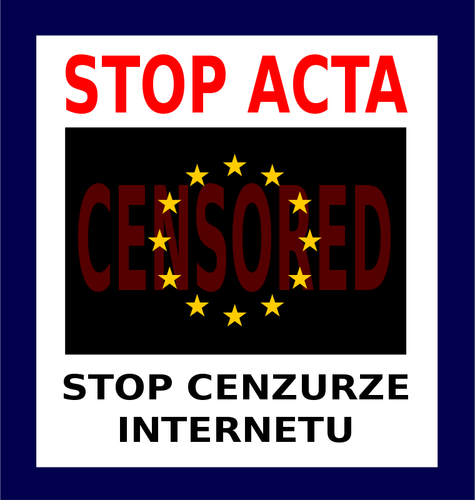 Векторный рисунок знака Stop ACTA