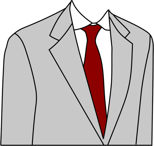 Leichten grauen Anzug-Jacke-Vektor-Bild