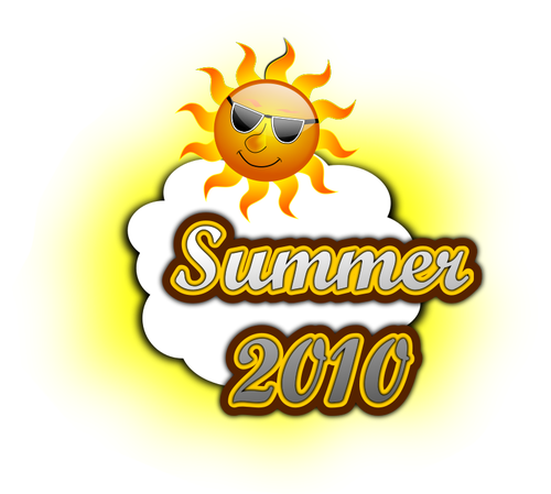 De zomer van 2010 vector embleembeeld