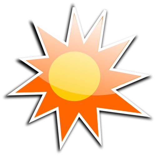 Imagen vectorial sol naranja