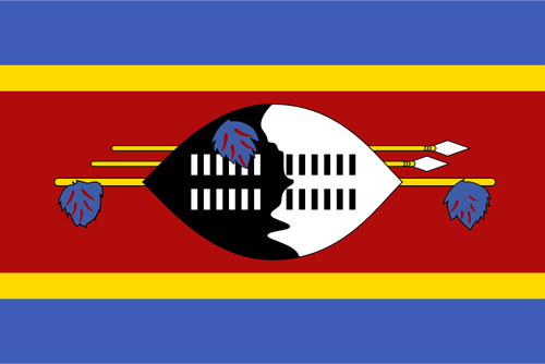 Svazijského království vlajka vektorový obrázek