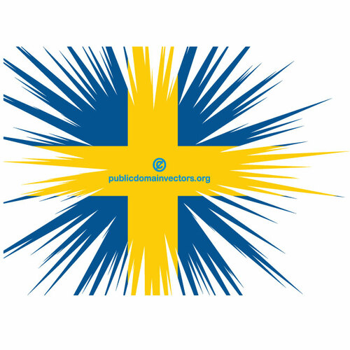Efecto explosión de la bandera sueca