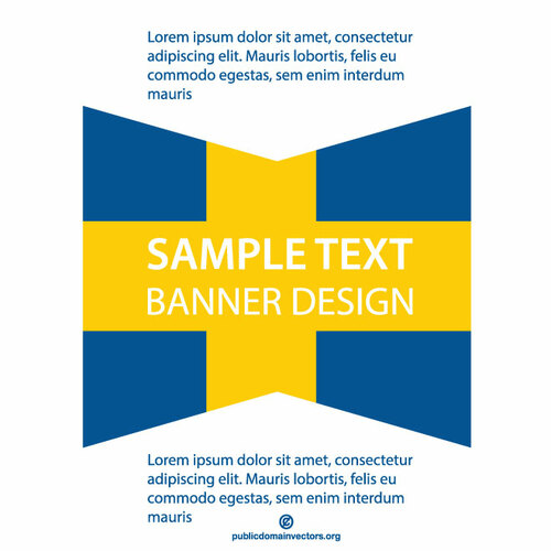 Projekt strony ze szwedzką flagą