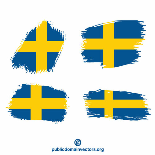 Tah štětce švédské vlajky