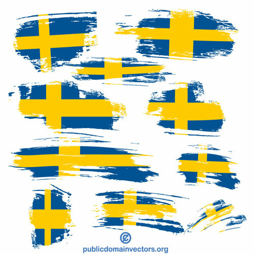 Švédská vlajka kartáče