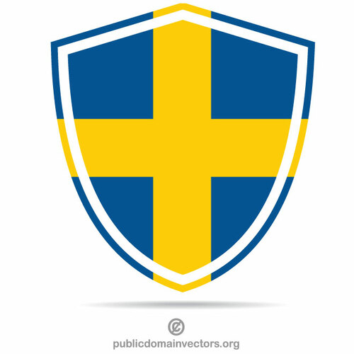 درع مع العلم السويدي