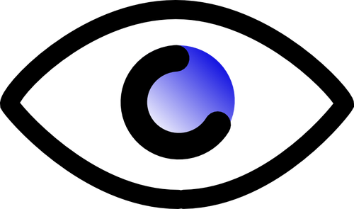 Vektorgrafiken blaues Auge-Symbol