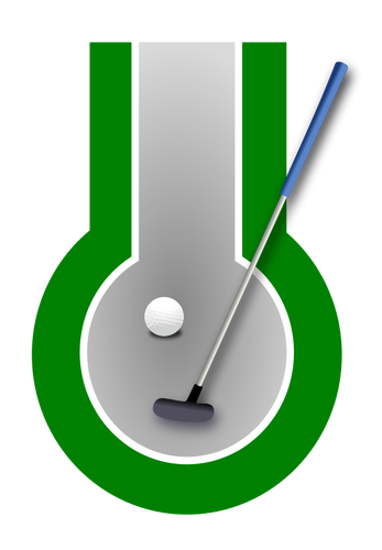 Minigolf znamení vektorový obrázek