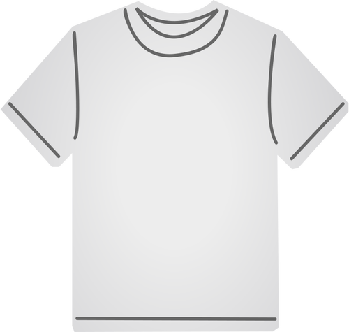 Белая футболка векторная графика