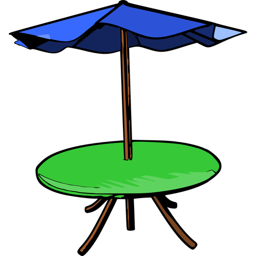 שולחן ציור וקטורי מטריה