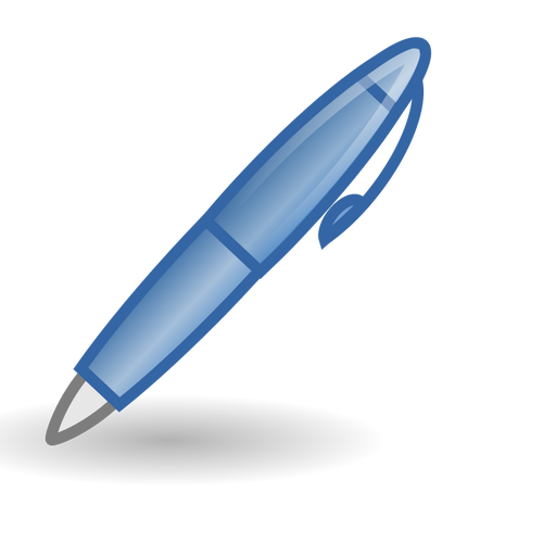 Blauwe pen