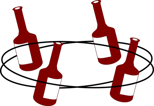 Vektorgrafikk utklipp av fire dans flasker