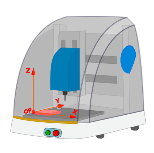 Dharlyrobot zubní frézovací stroj vektorový obrázek