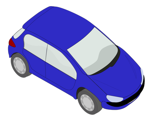 Peugeot 206 niebieski wektor