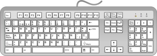 Gráficos de vetor de teclado espanhol