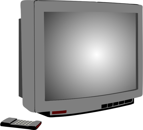 Illustrazione vettoriale del televisore argento
