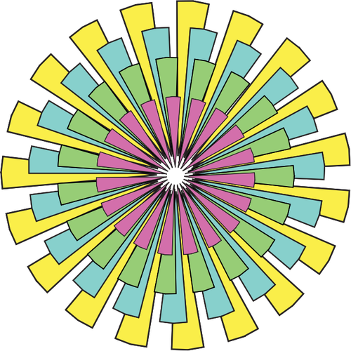 Vector clip art of abstract color wheel