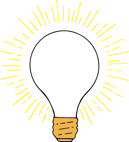 電球やアイデアのシンボル