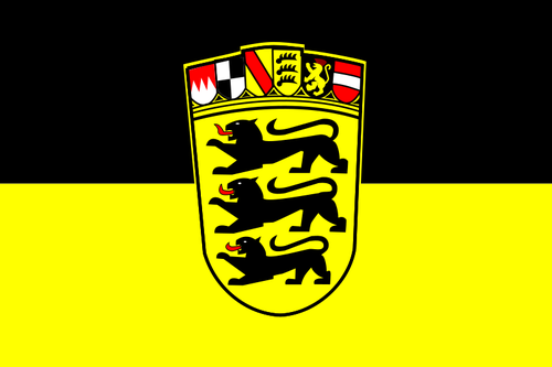 Baden-वुर्टेमबर्ग का ध्वज का झंडा वेक्टर क्लिप आर्ट